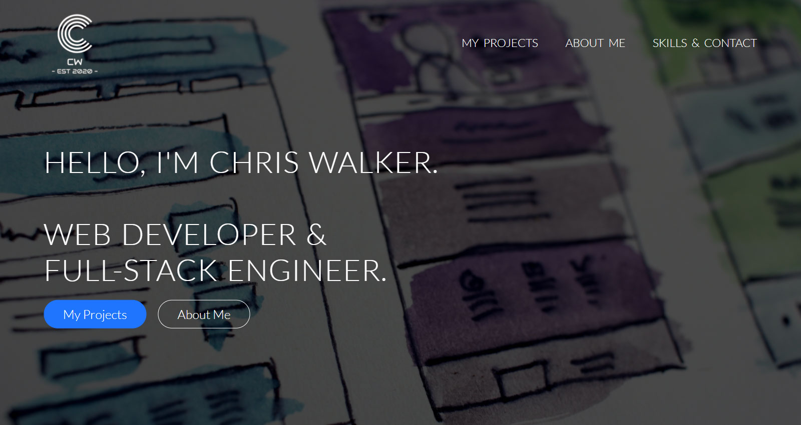 Screenshot of portfolio website project